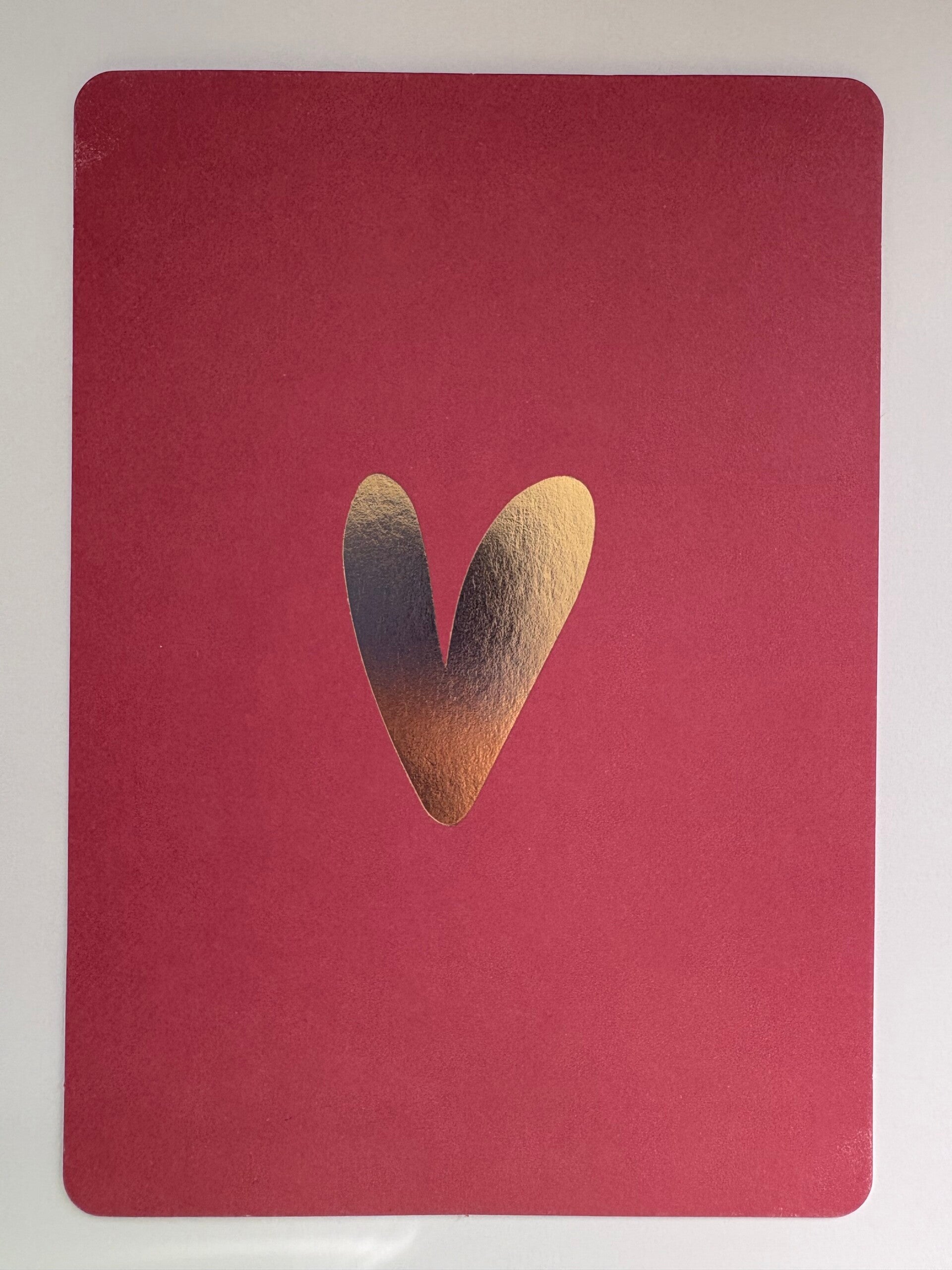 'Gouden hart' roze kaart