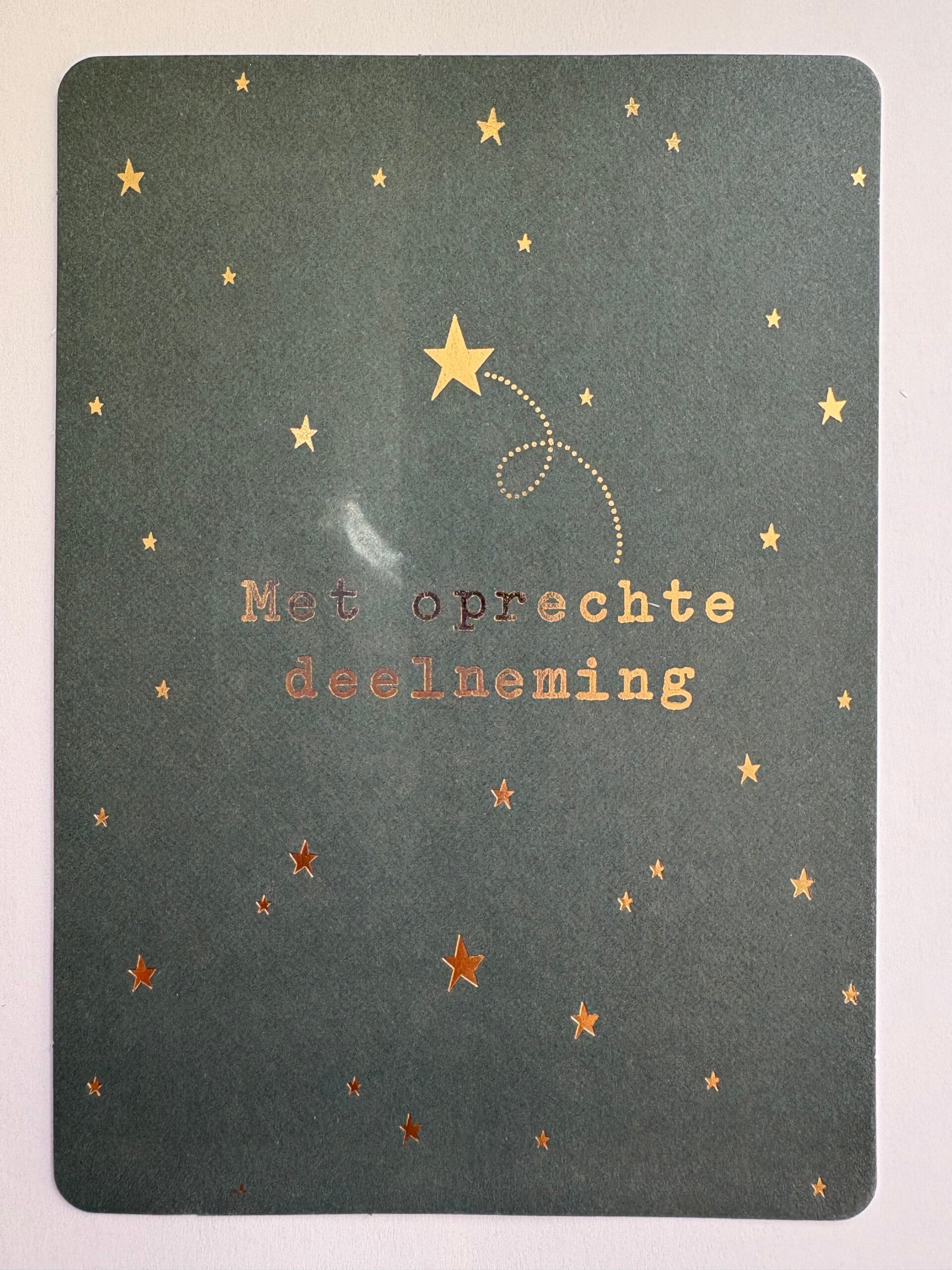 Met oprechte deelneming