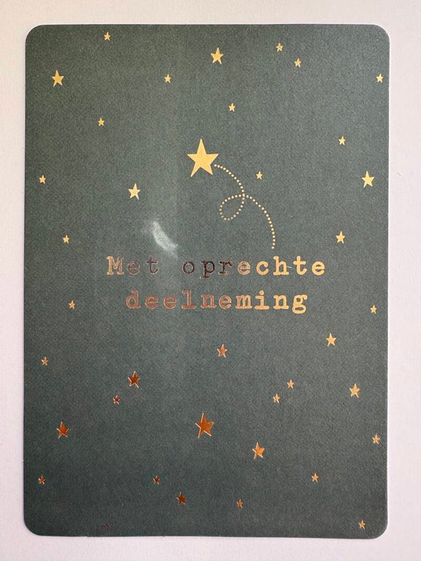 Met oprechte deelneming