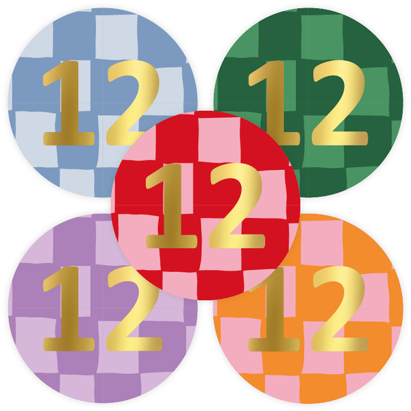 Cadeaustickers - Handdraw grid 12