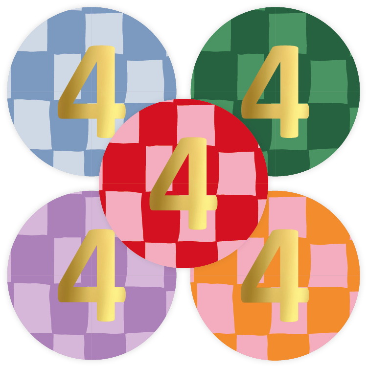 Cadeaustickers - Handdraw grid 4