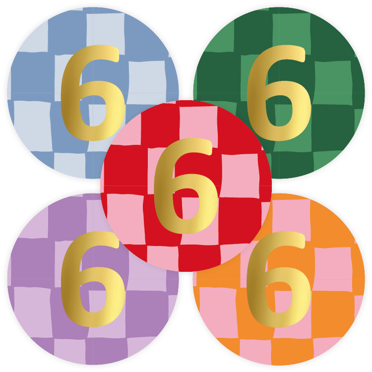 Cadeaustickers - Handdraw grid 6