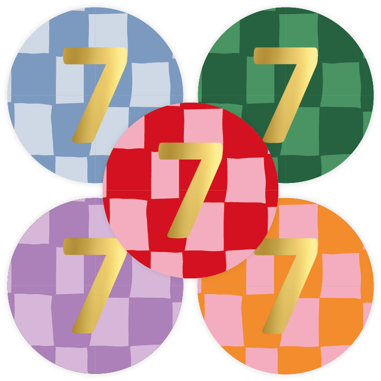 Cadeaustickers - Handdraw grid 7