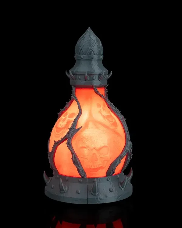 lanterne avec tete de mort