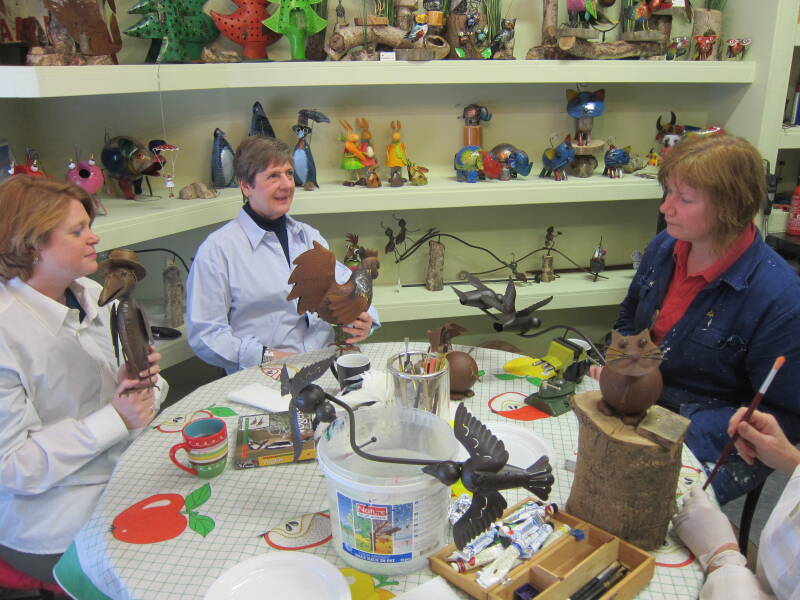 het beschilderen van tuinkadootjes