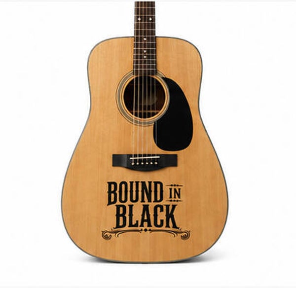 Bound In Black Custom Acoustic Guitar