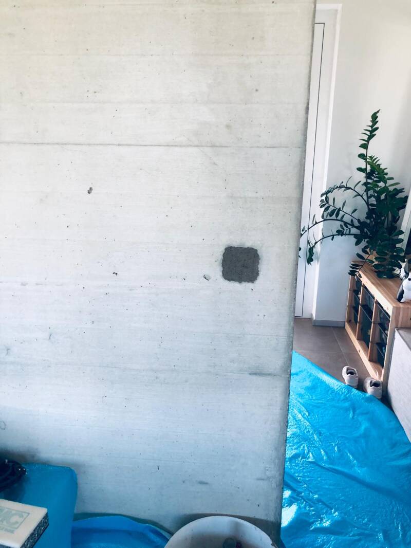 Betonkosmetik in Solothurn – Retusche von Sichtbetonoberfläche