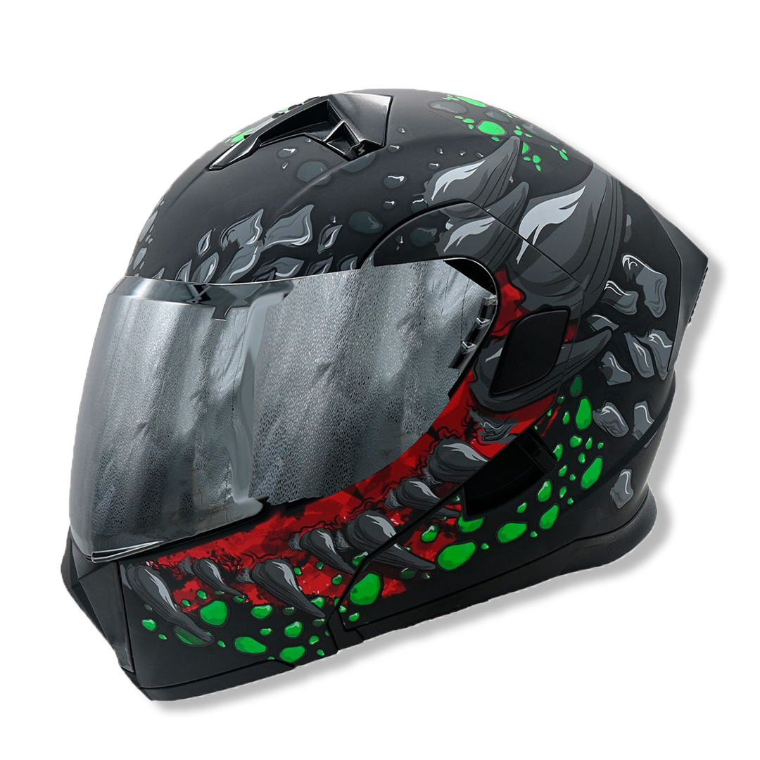 Casco Abatible BLACK DRAGO Certificado DOT | Protección, Versatilidad y Estilo que Impone