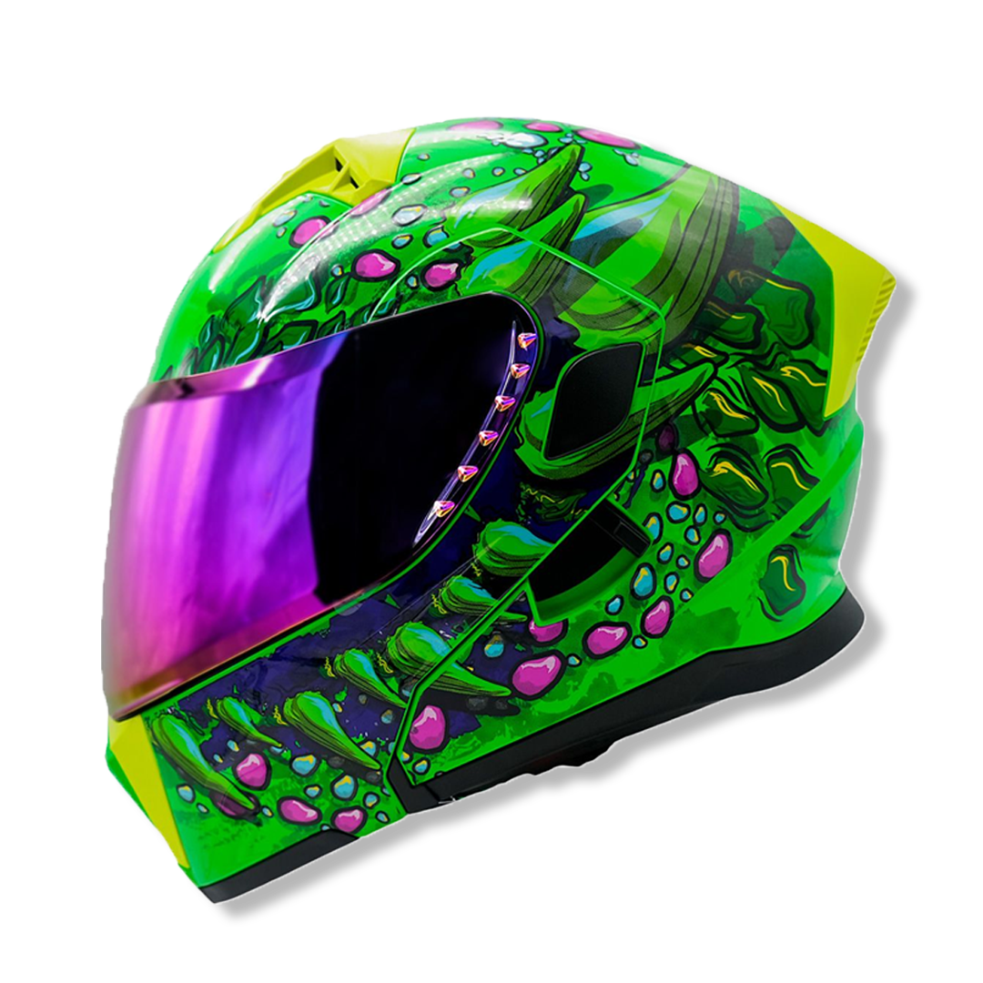 Casco Abatible NEON DRAGO Certificado DOT | Protección, Versatilidad y Estilo que Impone