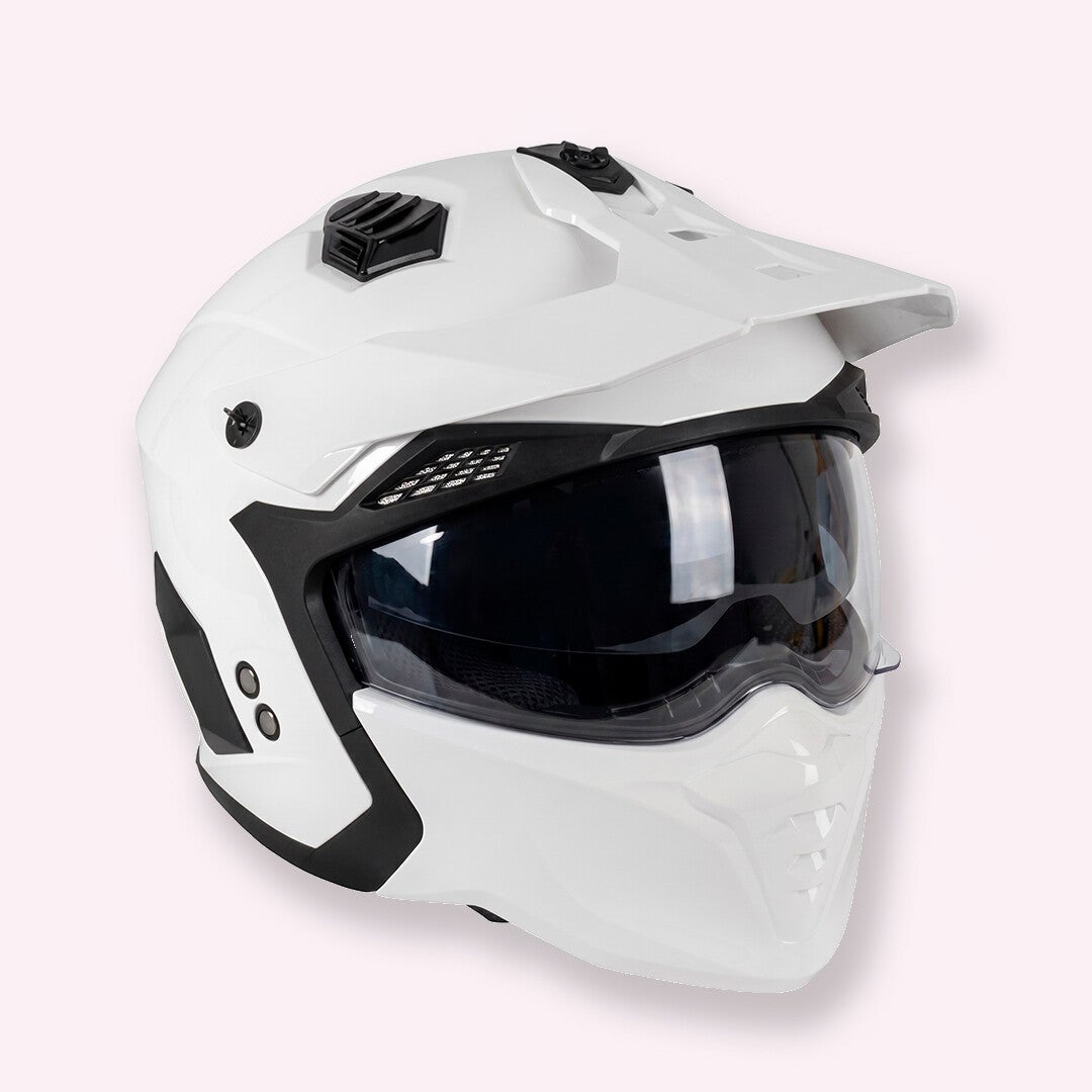 casco combat desmontable blanco