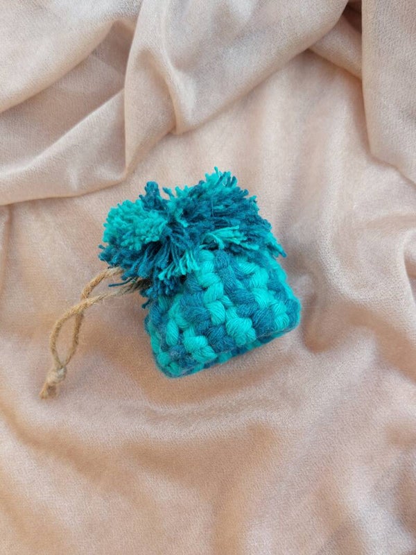 Kerstmuts ornament Petrol/turquoise