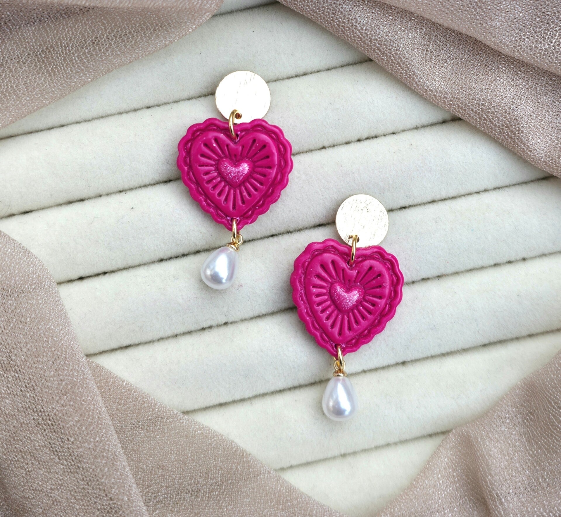 Heart Pearl oorbellen