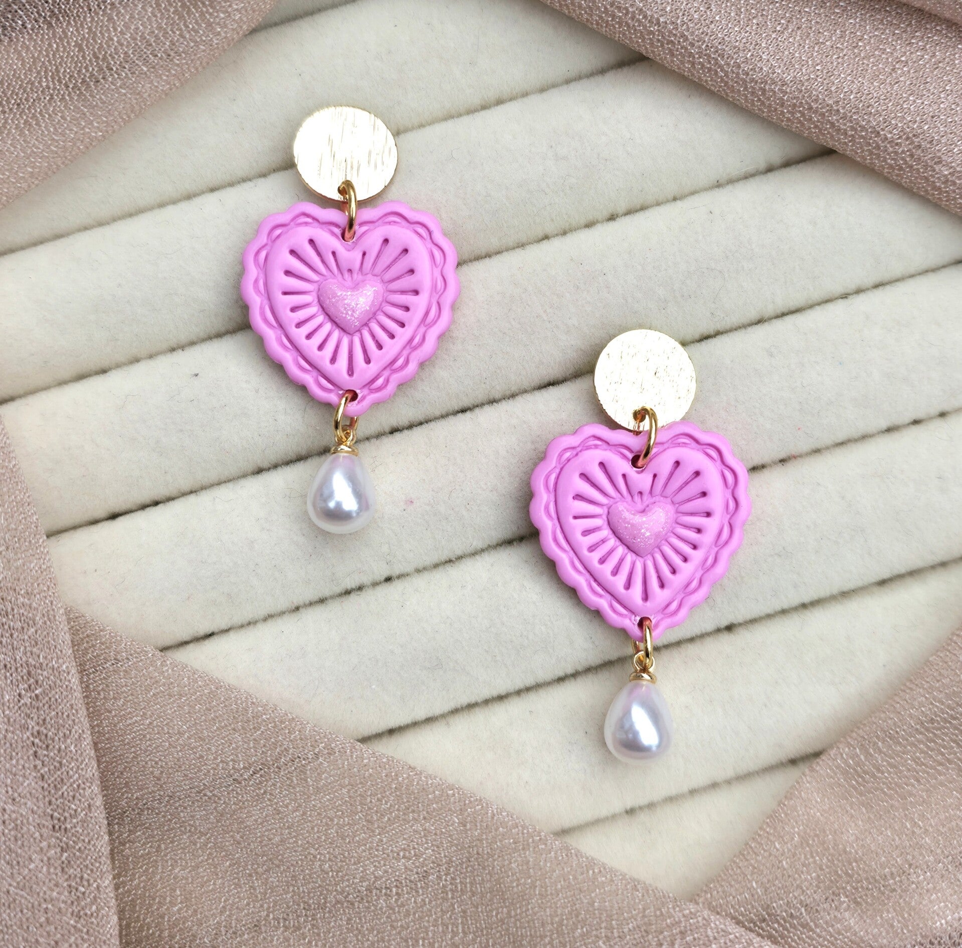 Heart Pearl oorbellen