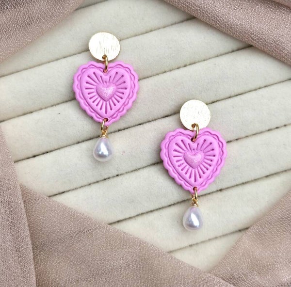 Heart Pearl oorbellen
