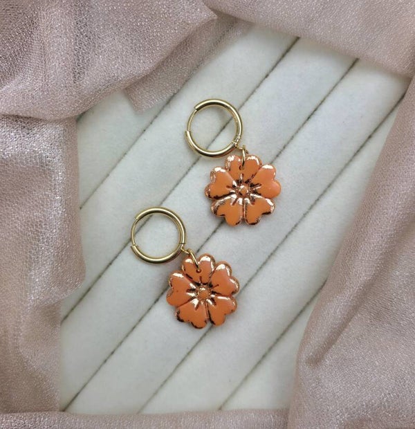 Bloom hoop oorbellen