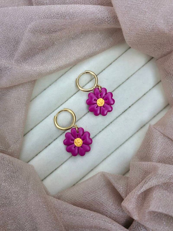 Bloom hoop oorbellen