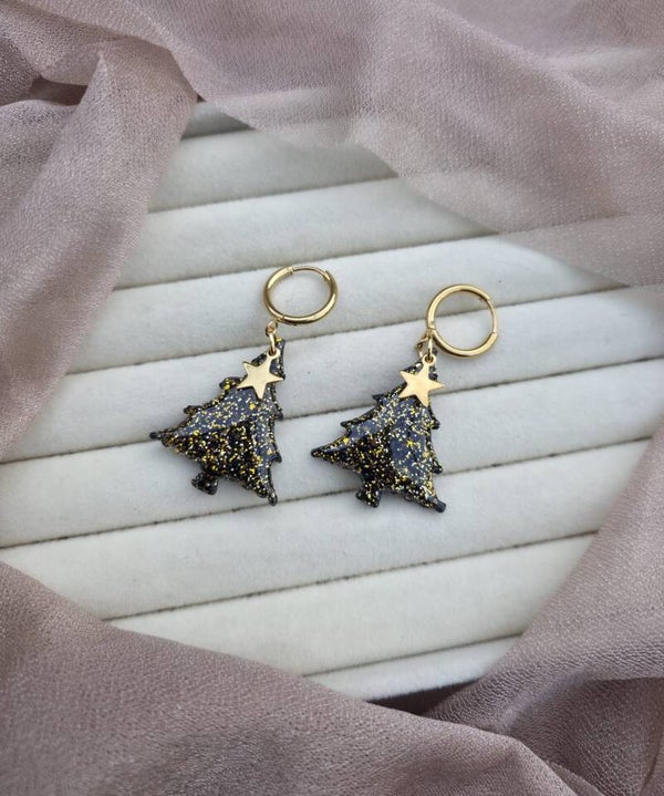 Kerstboom oorbellen (L)