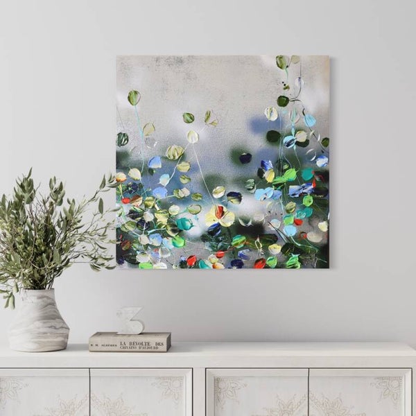 Acrylic structure painting "Deep Water III" 50x50x2cm