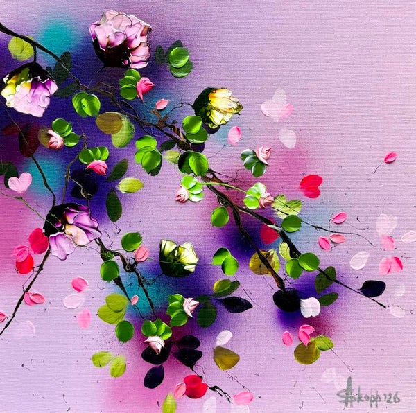 Pink Mood  III - 60 × 60 × 2 cm / 23.6 × 23.6 × 0.8 in