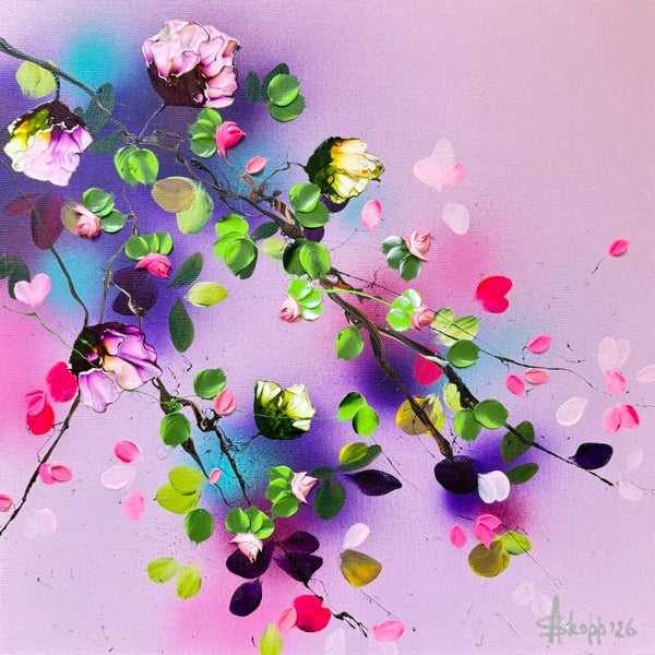 Pink Mood  III - 60 × 60 × 2 cm / 23.6 × 23.6 × 0.8 in