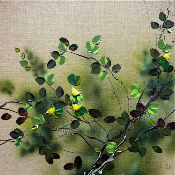 Still Unfolding - 50 × 50 × 2 cm / 19.7 × 19.7 × 0.8 in