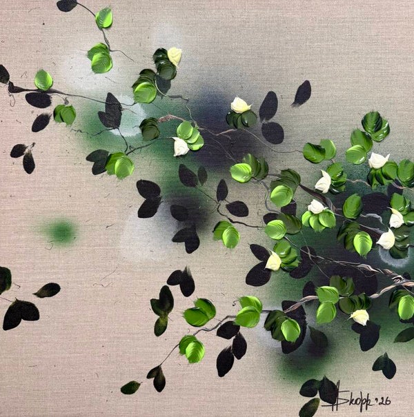 White Roses - 60 × 60 cm / 23.6 × 23.6 in