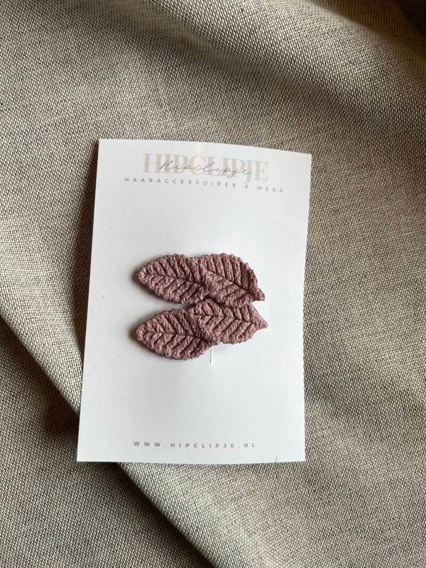 Haarspeldjes - leaf pink