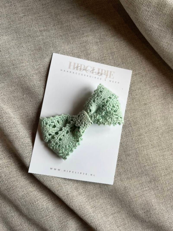 Strik kant - mint groen