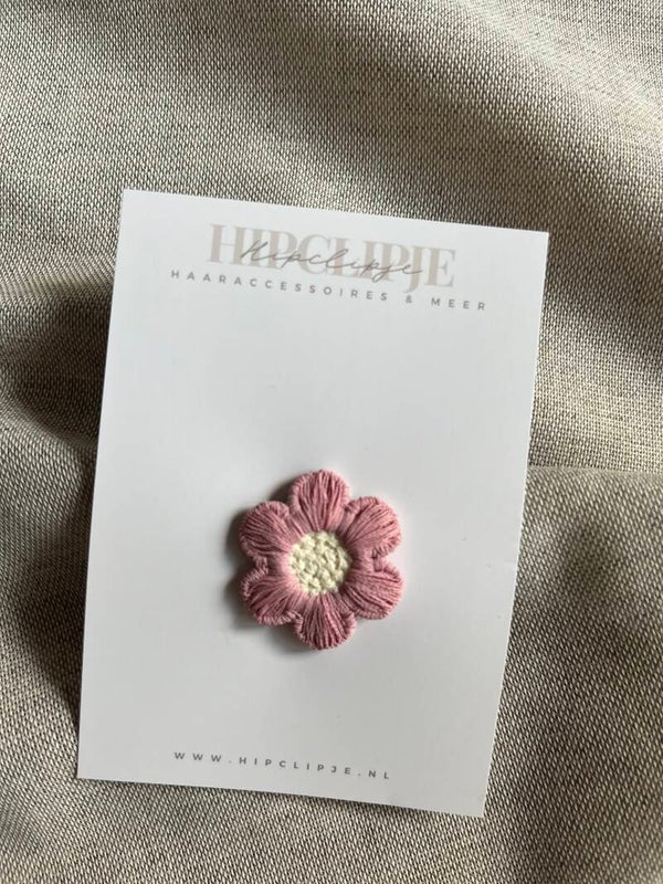 Antislip haarspeldjes - Bloem roze