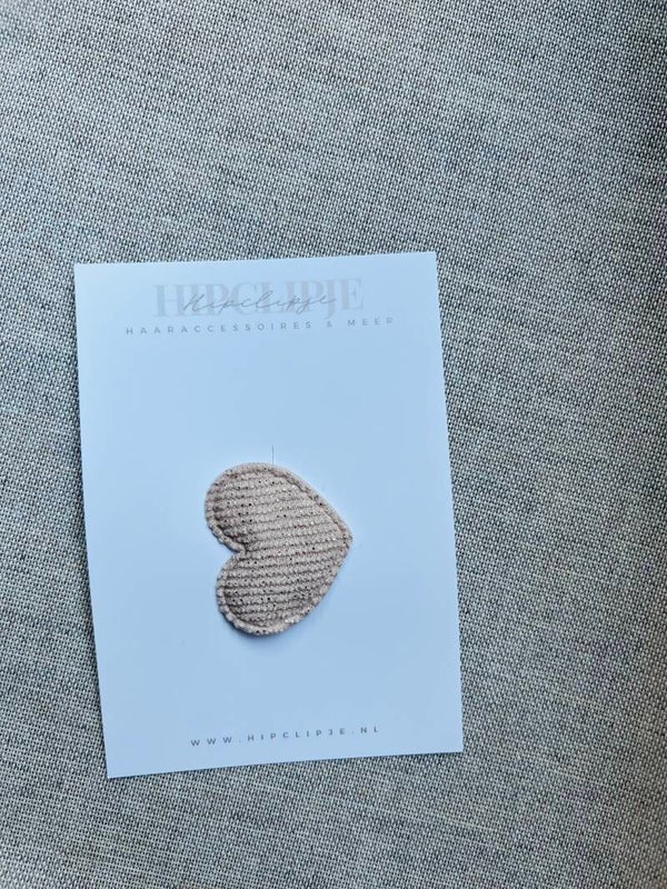 Antislip haarspeldjes - Beige hartje