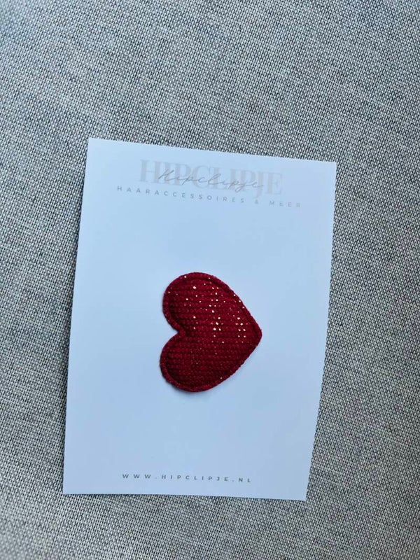 Antislip haarspeldjes - Rood hartje