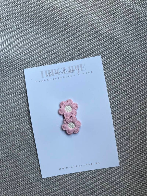 Antislip haarspeldjes - Roze bloemetjes