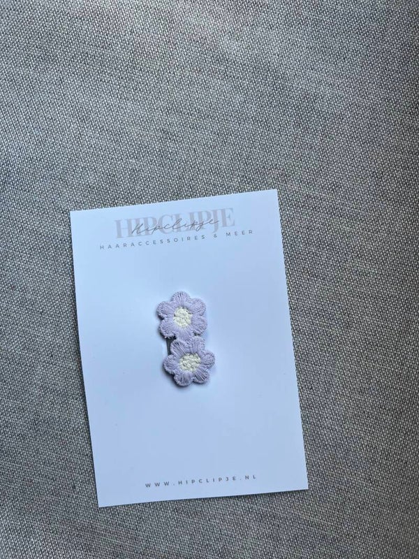 Antislip haarspeldjes - Paarse bloemetjes