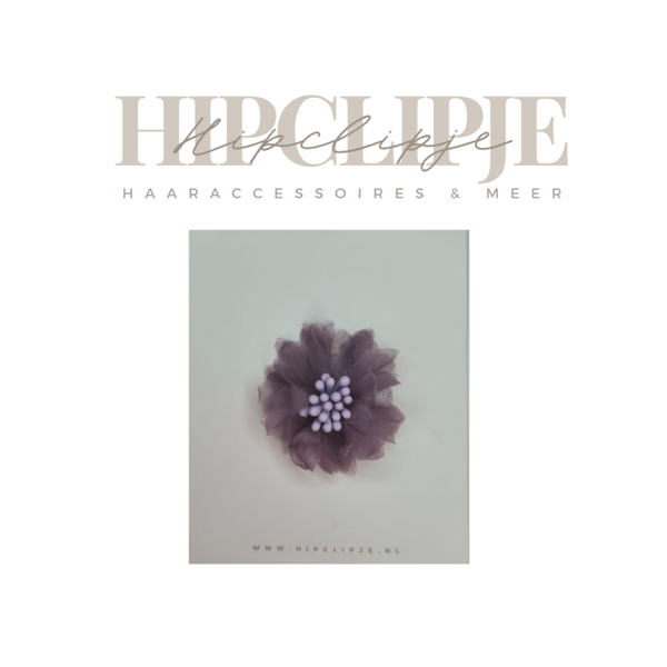 Antislip haarspeldjes - Purple flower