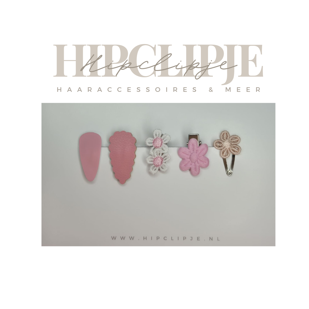 Mini haarspeldjes - Pink floral