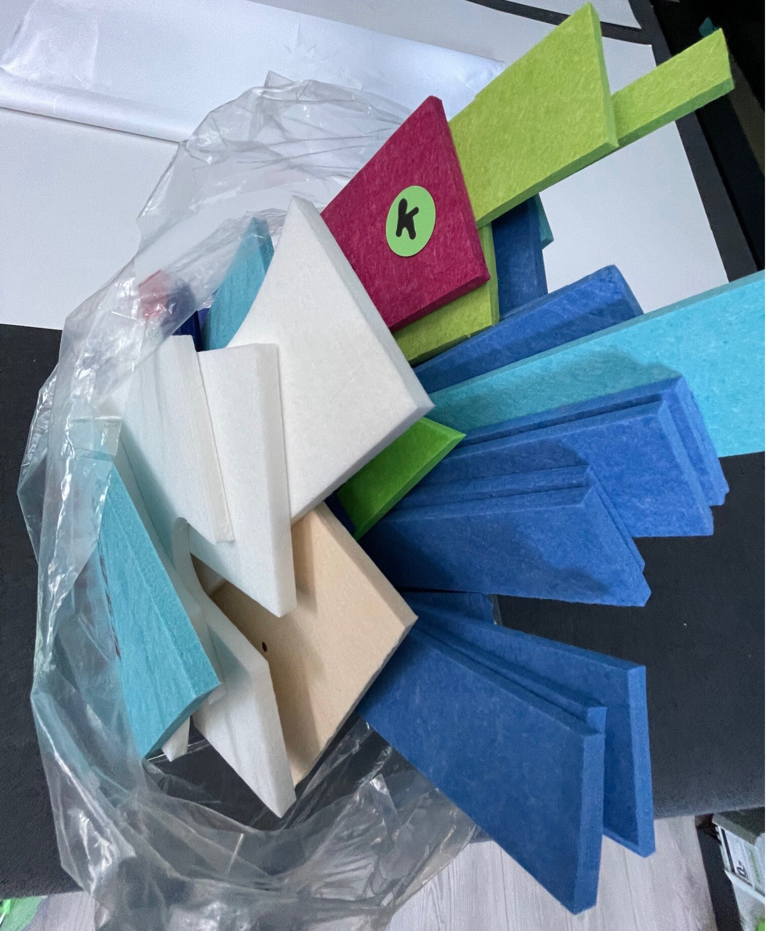 Rest stukken Pet Vilt Zak K