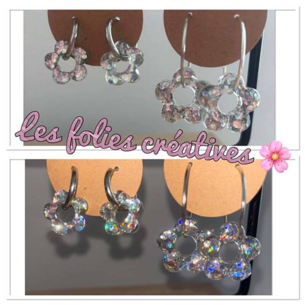 Boucles d'oreilles et barette