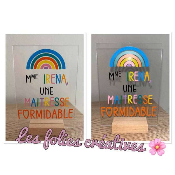 Plaque transparente