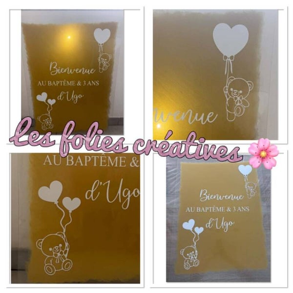 Grande plaque acrylique ou en bois