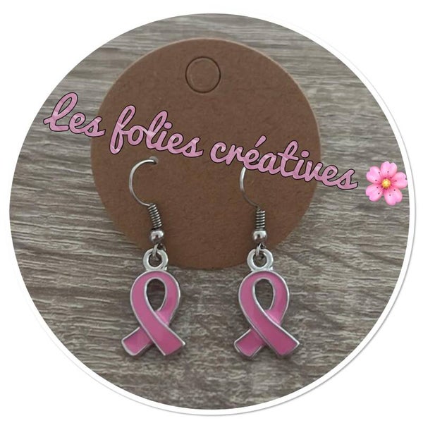 Boucles d’oreille Octobre Rose