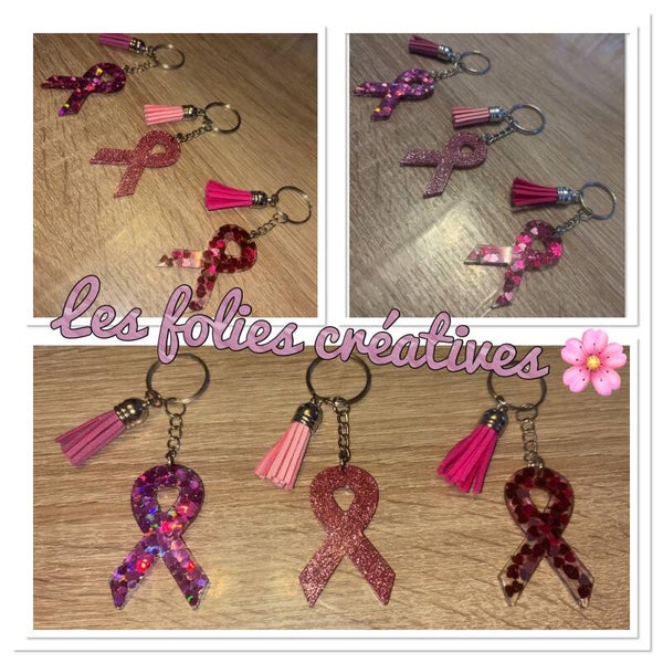 Porte clé Octobre rose
