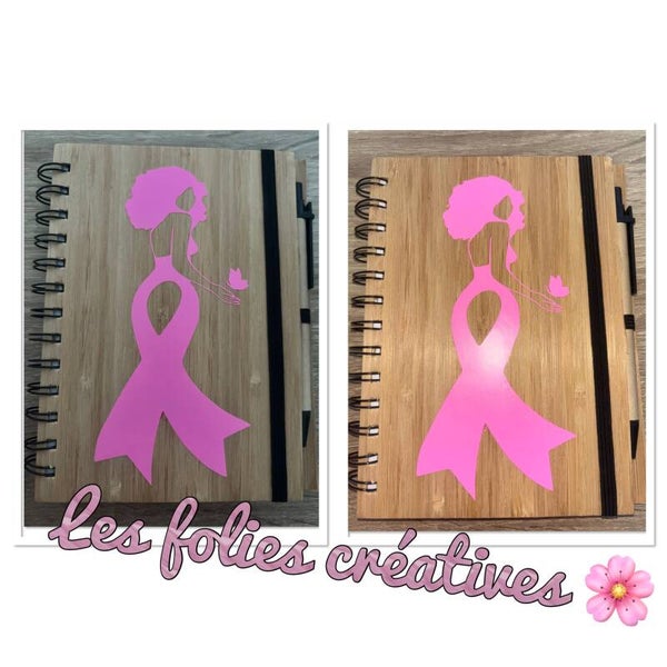 Carnet de notes + bic Octobre rose