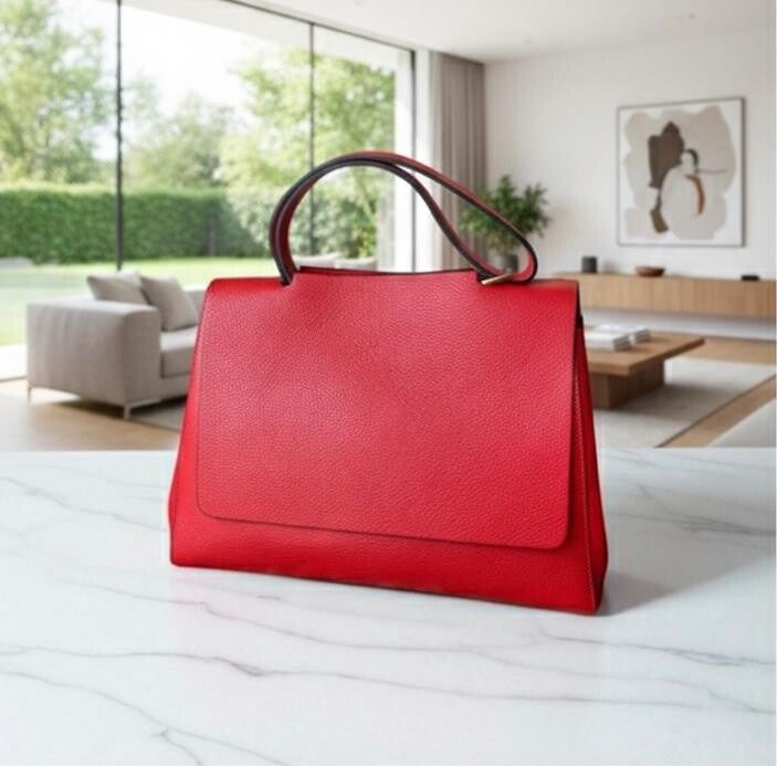 Borsa Giada Color Rossa Made in Italy in Pelle.