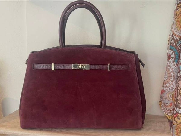 Borsa Elegance Camoscio Bordeaux