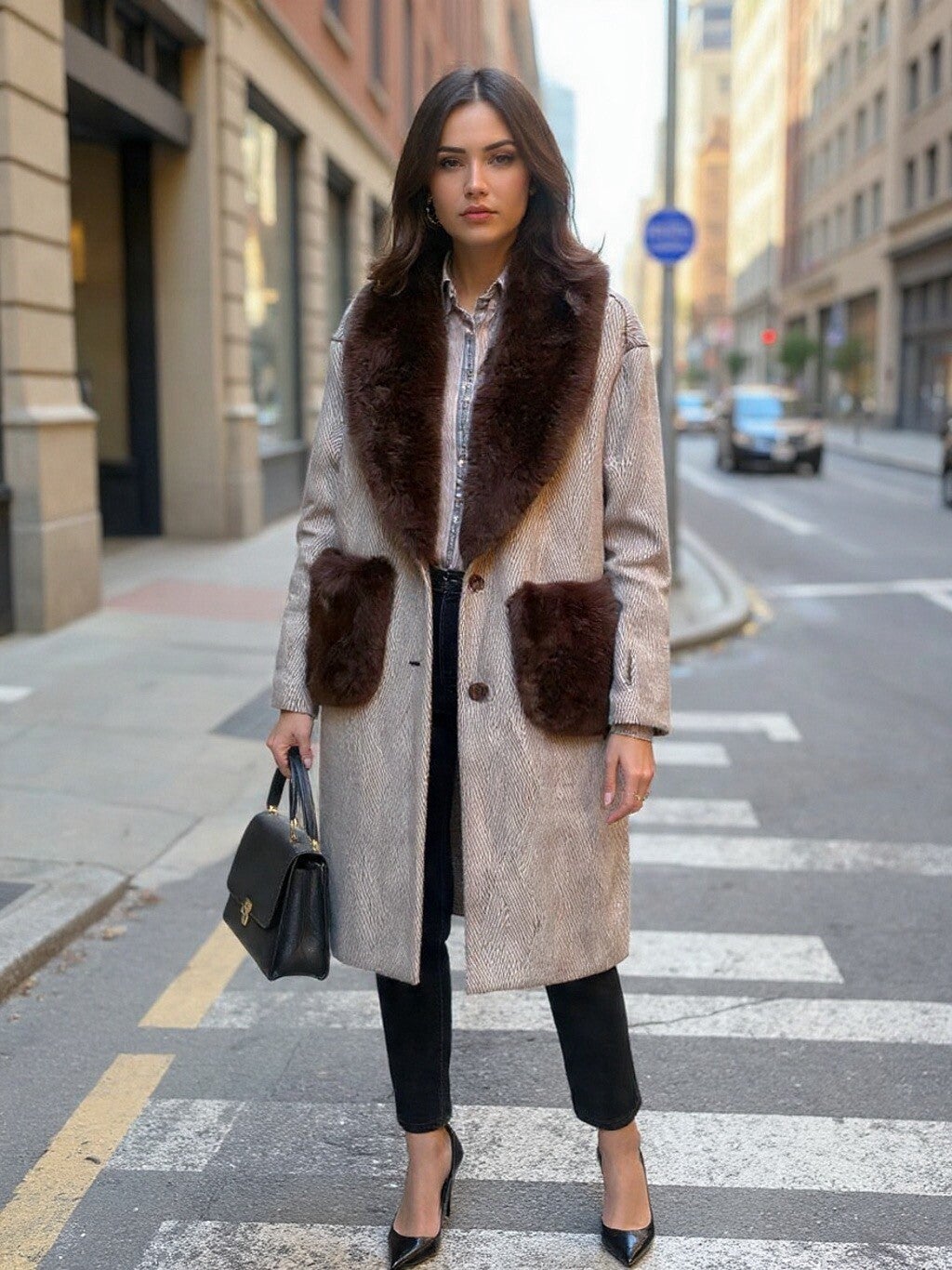 Cappotto Nina Marrone