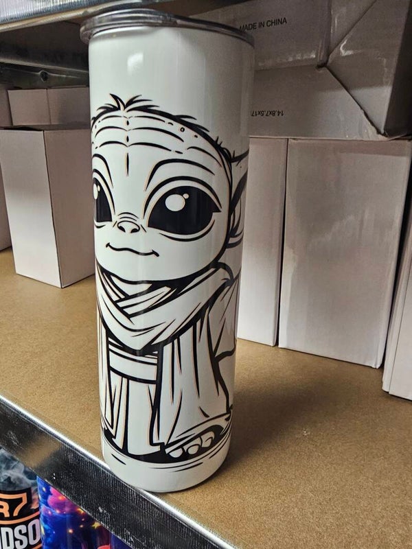 G-Verre 20 oz avec paille yoda