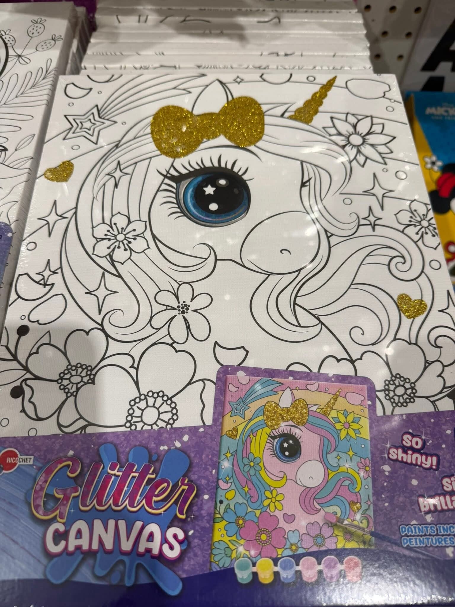 A-Toile de licorne et peinture inclus