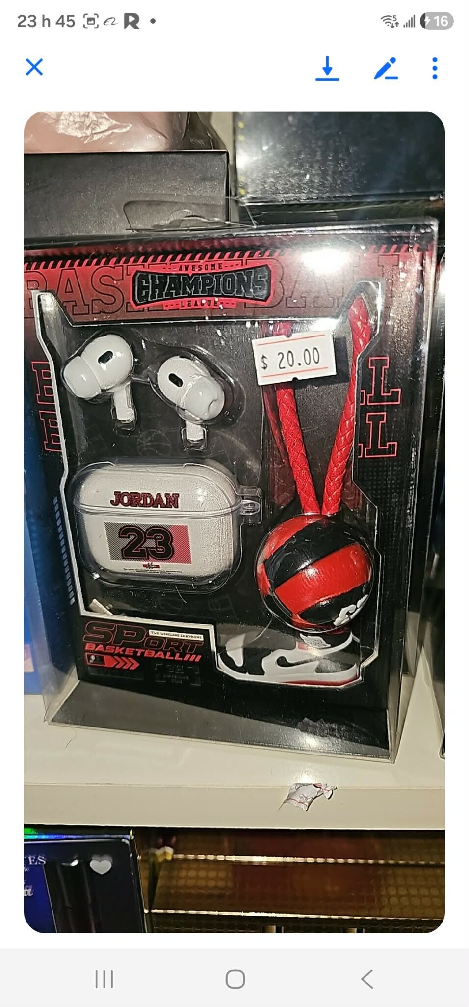 E- Air podz rouge soulier case Bluetooth