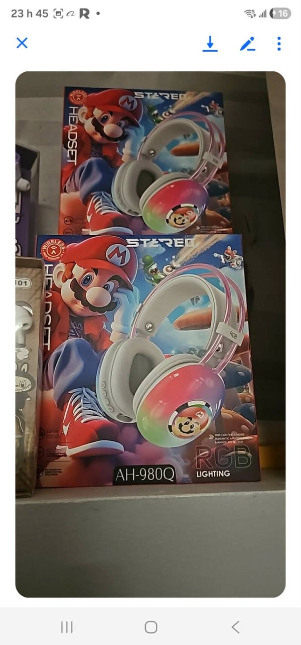 E- écouteurs mario bross Bluetooth lumineux