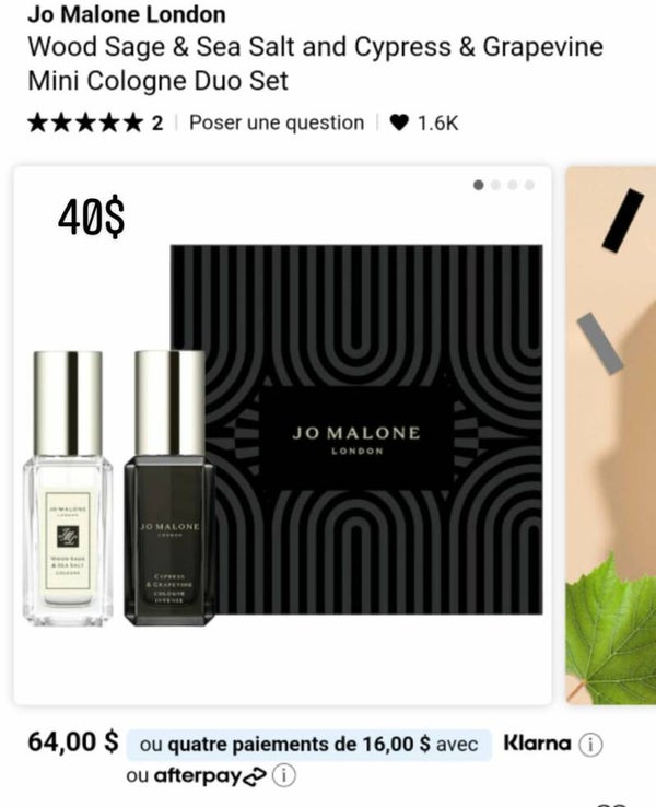 M- parfum vrai Joe